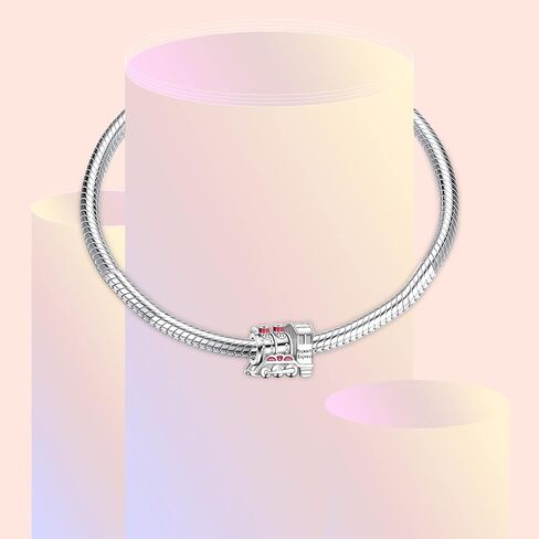 Birthstone S925 Sterling Silver Pendant Dangle Beads Happy Birthday Charms for Bracelets and Necklaces for Women Friends in Saudi Arabia