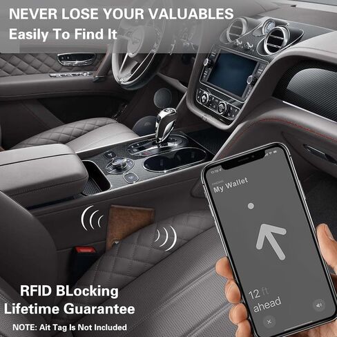 Slim Leather RFID Smart Apple Airtag Wallet for Men With Airtag Holder Best Wallet in Saudi Arabia