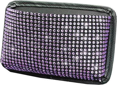 Dotesy Bling Bling Car Seat Side Pocket Organizer Sparkling Crystal Mini Storage Bag Holder Tray Pouch Vehicle Seat Gap Filler for Pen Phone Document Registration Notepad (Purple) in Saudi Arabia