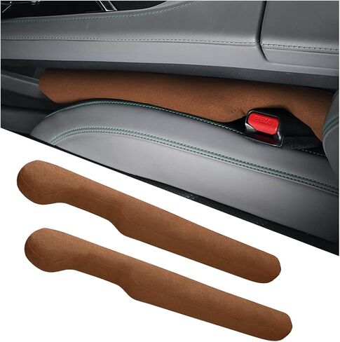 وسادة حشو فجوات مقعد السيارة من زيبيلو، عبوتان من حشو الفجوات العالمية لمنع الأشياء من السقوط، منظم يملأ الفجوة بين المقعد ووحدة التحكم للهاتف المحمول، ملحقات داخلية لشاحنة سيارات الدفع الرباعي (بني) in Kuwait