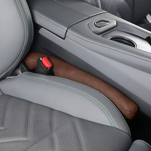 وسادة حشو فجوات مقعد السيارة من زيبيلو، عبوتان من حشو الفجوات العالمية لمنع الأشياء من السقوط، منظم يملأ الفجوة بين المقعد ووحدة التحكم للهاتف المحمول، ملحقات داخلية لشاحنة سيارات الدفع الرباعي (بني) in Kuwait