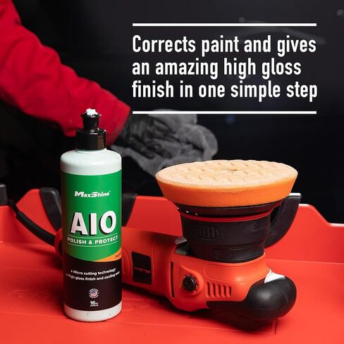 Maxshine All-in-One Polish & Protect 16oz - Ultimate Paint Correction & Sealant Protection - Fast, Easy, High-Gloss Finish, Scratch & Swirl Remover - Premium Auto Detailing Accessories & Supplies in Kuwait