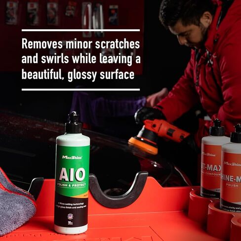 Maxshine All-in-One Polish & Protect 16oz - Ultimate Paint Correction & Sealant Protection - Fast, Easy, High-Gloss Finish, Scratch & Swirl Remover - Premium Auto Detailing Accessories & Supplies in Kuwait