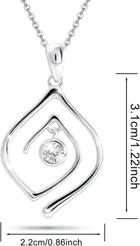 Ring Holder Necklace for Women Sterling Silver Open Ring Keeper Necklaces Wedding Engagement Dainty CZ Rhombus Jewelry Gifts for Wife Mom Girlfriend Nurse Doctor Anniversary Valentines Birthday in Saudi Arabia