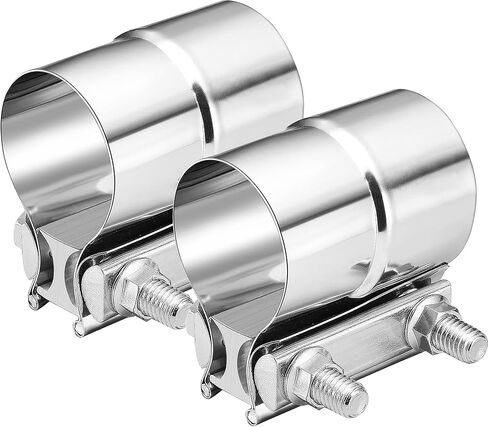 مشبك شريط عادم مشترك 2.5 بوصة - مشبك شريط عادم مشترك من الفولاذ المقاوم للصدأ 2 حزمة in Kuwait