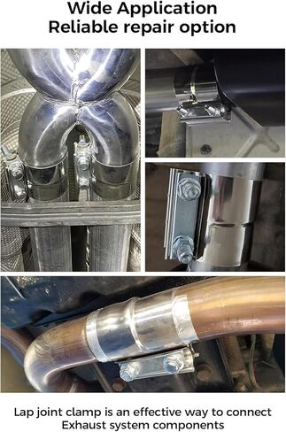 مشبك شريط عادم مشترك 2.5 بوصة - مشبك شريط عادم مشترك من الفولاذ المقاوم للصدأ 2 حزمة in Kuwait