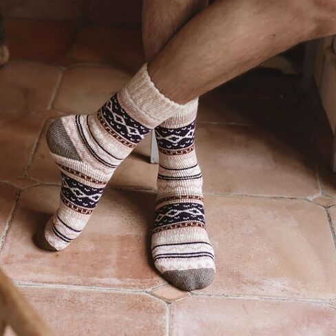 Merino Wool Socks For Women Winter Warm Retro Casual Thick Knit Crew Socks Full Terry Cushioned Boot Socks in Saudi Arabia