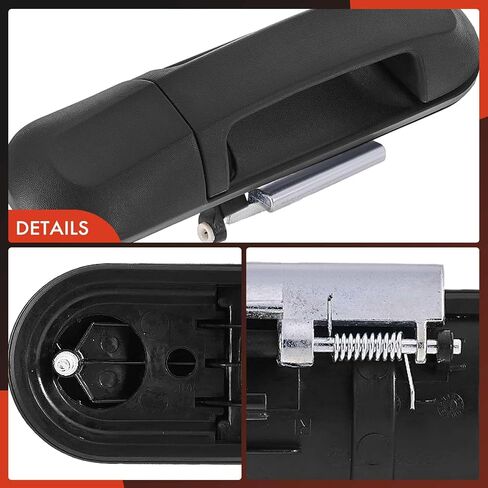 A-Premium Rear Left Driver Side Exterior Door Handle Compatible with Ford Explorer 2002-2008, Explorer Sport Trac 2007-2010, Textured Black, Replace# 1L2Z7826605AAA, 6L2Z7826605AA in Saudi Arabia