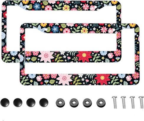 إطارات لوحة ترخيص مموهة للصيد مكونة من 2 حامل لوحة ترخيص من الألومنيوم بفتحتين مع براغي in Kuwait