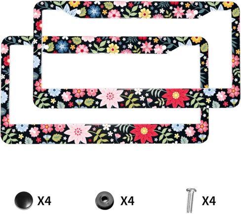 إطارات لوحة ترخيص مموهة للصيد مكونة من 2 حامل لوحة ترخيص من الألومنيوم بفتحتين مع براغي in Kuwait