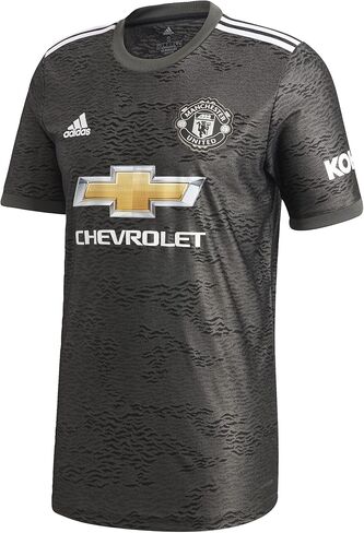 adidas Men's Manchester United 2020-21 Away Jersey (Large) Legacy Green/Black in Saudi Arabia