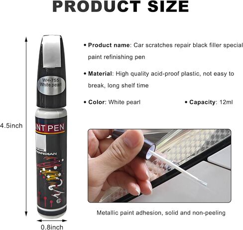 Touch Up Paint for Cars, Two-In-One Auto Scratch Repair Gloss Fill Paint Pen, Easy & Quick Special-Purpose Scratch Remover Touch Up Paint Pen for Vehicles, Car Accessories (Dark Blue Pearl) in Kuwait