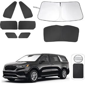 8PCS YYCKE Window Shades for Carnival 2022-2025 for Kia Accessories Car Side Full Windows Rear Triangular Windshield Sun Shade Sun UV Rays & Privacy Protection for Camping,Napping,and Relaxing