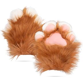 Fursuit Paws Gloves for Furry Fans, No Claws Design, Cosplay Furry Costume and Themed Parties Accessories for Adults