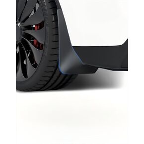 2024 Upgrade Tesla Model Y Accessories Mud Flaps [No Drilling Install - Full Install Tools] [Vehicle Tire Protector] Military Grade Design Splash Guard for Tesla Model Y 2020-2024 (Set of 4)
