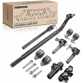A-Premium Set of 10, Front Upper Lower Ball Joint, Inner Outer Tie Rod End & Adjusting Sleeves, Compatible with Ford Ranger 1989 1990 1991 1992, RWD Only