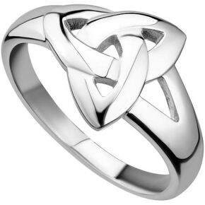 Biddy Murphy Womens Trinity Knot Ring 925 Sterling Silver
