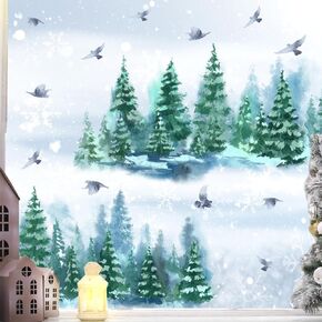Christmas Window Clings Decals Christmas Nativity Scene Window Stickers Double Sided Xmas Holiday Window Decals for Glass Window Christian Winter Window Sticker for New Party Bedroom Living Room Decor