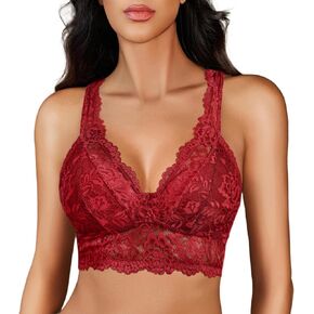 Avidlove Lace Bralettes for Women Wireless Unpadded Bras Racerback Camisole Tops Basic Cami Sexy Strappy Everyday Lingerie