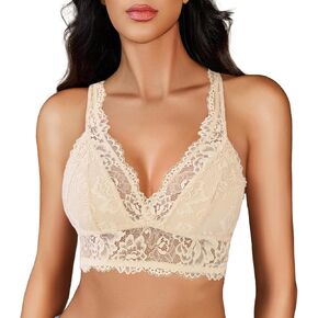 Avidlove Lace Bralettes for Women Wireless Unpadded Bras Racerback Camisole Tops Basic Cami Sexy Strappy Everyday Lingerie