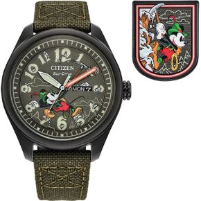 Citizen Men's Mickey Mouse & Friends, Alpine Mickey Mouse Box Set, 3 Hand Stainless Steel Strap Watch (AW0148-47W)