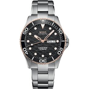 MIDO Ocean Star 200C - Swiss Automatic Watch for Men - Black Dial - Case 42.5mm - M0424302105100