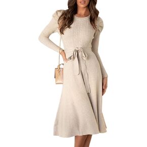 Modest Formal Dresses for Women Long Sleeve Empire Waist A Line Swing Flowy Long Maxi Dress