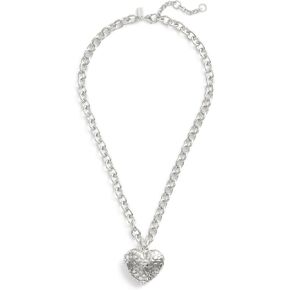 COACH Women's Signature Quilted Heart Locket Necklace