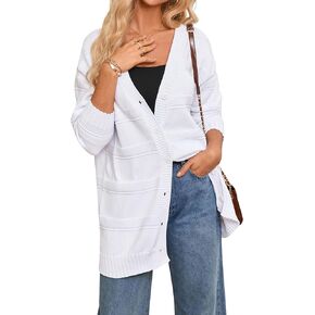 سترة نسائية من Kate Kasin بأكمام طويلة مفتوحة من الأمام محبوكة بأزرار سفلية كاجوال خفيفة الوزن S-XXL in Kuwait