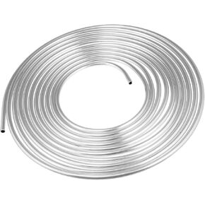 5/16" Car Brake Line Tubing 25ft Tubing Coil for Hydraulic Braking Systems and Transmission System Silver Tone Auto Replacement Parts