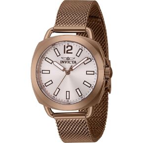 Invicta Lady's Wildflower 32mm Stainless Steel Quartz Watch, Brown (Model: 46340)
