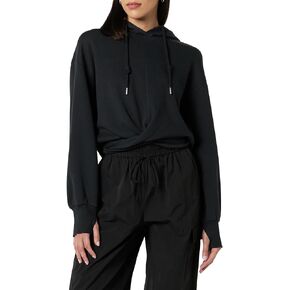 The Drop Women's Crossover Front Cropped Hoodie