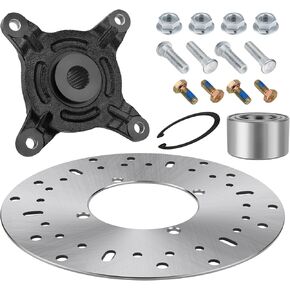 Front Wheel Hub & Bearing & Studs & Brake Rotor for Polaris Ranger 400 425 500 570 650 700 800 TM ETX EV Magnum-4x4-HDS