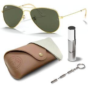 Ray-Ban RB3044 Aviator Extra Small Pilot Shape Sunglasses for Men and Women- Timeless Classic Sun Glasses with Modern Elegance - Premium UV Protection - Designer Men's and Women's Sunglasses