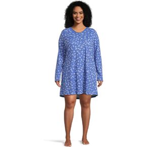 Karen Neuburger Women's Plus Size Riviera Getaway Nightshirt with Lace