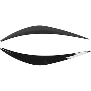 2Pcs Headlight Eyebrow Trim for INFINITI 2014-2023 Front Headlight Eyelid Cover (Glossy Black)