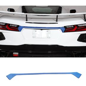 Real Carbon Fiber Taillight Logo Trim Strip Sticker Compatible with Chevrolet Corvette C8 2020-2024, Rear License Plate Upper Decoration Strip Sticker (Black)