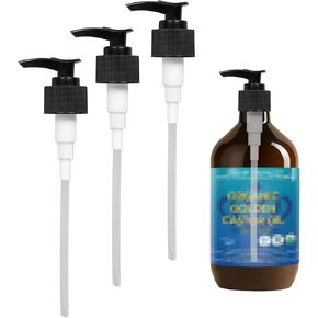 مضخة توزيع متوافقة مع متجر Queen of The Thrones لزيت الخروع والتراث وزيت الخروع RejuveNaturals، 3 عبوات لزجاجة زيت الخروع سعة 16oz in Kuwait