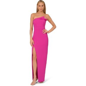 Adrianna Papell Women's Knit Crepe Strapless Gown
