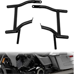 MYOYAY Motorcycle Guards Crash Bars, Saddle Bag Guards Crash Bars for Harley Touring Street Glide Road King Electra (2009-2024)