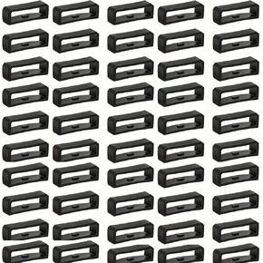 50pcs 24mm Rubber Replacement Watch Band Strap Loops Silicone Watch Band Holder Watch Strap Keeper Smartwatch Band Retainer Loop Watch Fastener Rings (24)