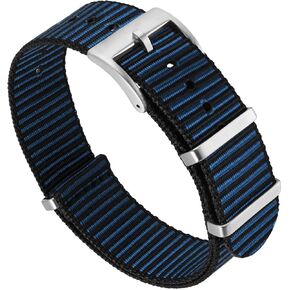 Nylon Watch Strap, 18 mm 20 mm 22 mm Replacement Watch Band, One Pieces Strap for Men or Women,Adjustable and Breathable,Stainless Steel Buckle