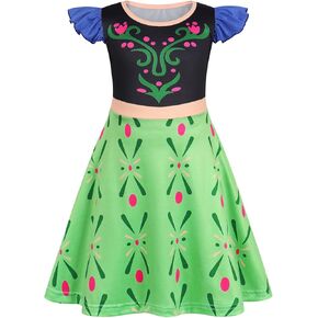 Girls Princess Dress up Toddler Kids Costume Birthday Party Dress Halloween Role Play Outfits