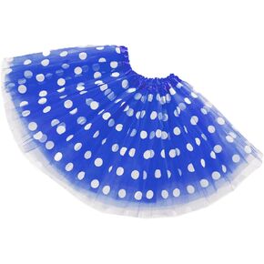 تنورة توتو منقطة للفتيات، أحمر أسود أزرق منقط توتو للهالوين توتو عيد الميلاد وأعياد الميلاد توتو in Kuwait