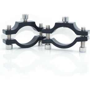 Universal Black Metal Pipe Clamp Adjustable Max 1.45'' Min 0.74'' 2PCS for Turn Signal Headlight Fog Light Spotlight Motorcycle ATV Bicycle Bike Scooter
