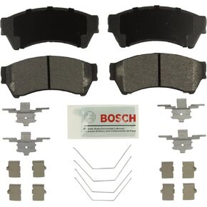 BOSCH BE1164H Blue Ceramic Disc Brake Pad Set With Hardware - Compatible With Select Ford Fusion; Lincoln MKZ, Zephyr; Mazda 6; Mercury Milan; FRONT