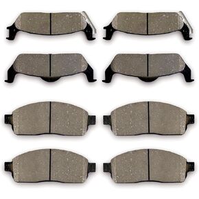 8pcs Ceramic Front Rear Brake Pads Replacement For Ford for F-150 2004-2009,for Lincoln Mark LT 2006-2008