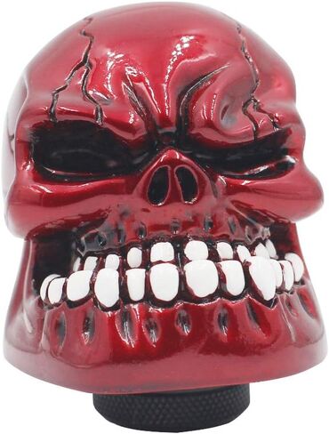 Sakali Resin Human Bone Skull Car Gear Stick Shift Shifter Knob Universal fit for Most Manual Transmission or Automatic Transmission Without Lock Button (Slivery) in Saudi Arabia