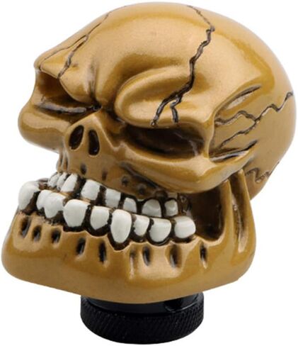 Sakali Resin Human Bone Skull Car Gear Stick Shift Shifter Knob Universal fit for Most Manual Transmission or Automatic Transmission Without Lock Button (Slivery) in Saudi Arabia