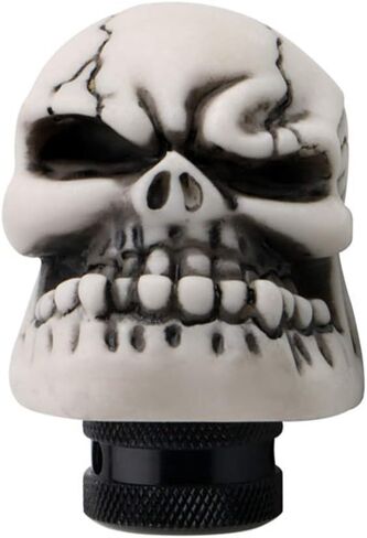 Sakali Resin Human Bone Skull Car Gear Stick Shift Shifter Knob Universal fit for Most Manual Transmission or Automatic Transmission Without Lock Button (Slivery) in Saudi Arabia